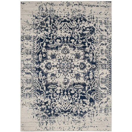 Safavieh Madison Large Rectangle Area Rug, Cream and Navy - 9 x 12 ft. MAD603D-9